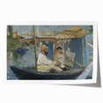Impressionist Wall Art - Claude Monet Painting in His Studio by Manet