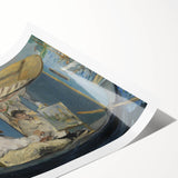 Impressionist Wall Art - Claude Monet Painting in His Studio by Manet