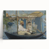 Impressionist Wall Art - Claude Monet Painting in His Studio by Manet