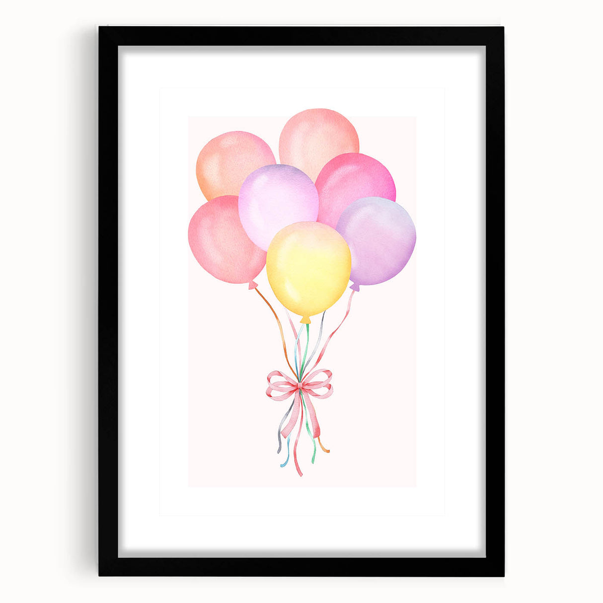 Colorful Balloon Bouquet Print - Kids Room Art Prints