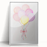 Colorful Balloon Bouquet Print - Kids Room Art Prints