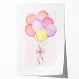 Colorful Balloon Bouquet Print - Kids Room Art Prints
