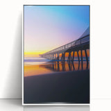 Framed acrylic artwork of a landscape bridge, showcasing detailed textures and vibrant colors, set against a white background for a modern aesthetic.