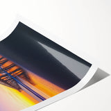 Stunning landscape bridge print on rolled canvas, showcasing intricate details and vibrant colors, ideal for home decor or art enthusiasts, packaged securely.