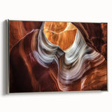 Framed landscape canvas art showcasing a breathtaking view of canyons with a silver frame, ideal for enhancing modern home decor and adding natural beauty.