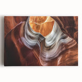 Stretched canvas artwork depicting a vibrant landscape of canyons, showcasing rich earthy tones and intricate textures, perfect for enhancing home decor with nature-inspired aesthetics.