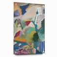Modern Wall Art - Colorful Abstract Landscape with Church - Art Print