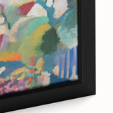Modern Wall Art - Colorful Abstract Landscape with Church - Art Print