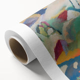 Modern Wall Art - Colorful Abstract Landscape with Church - Art Print