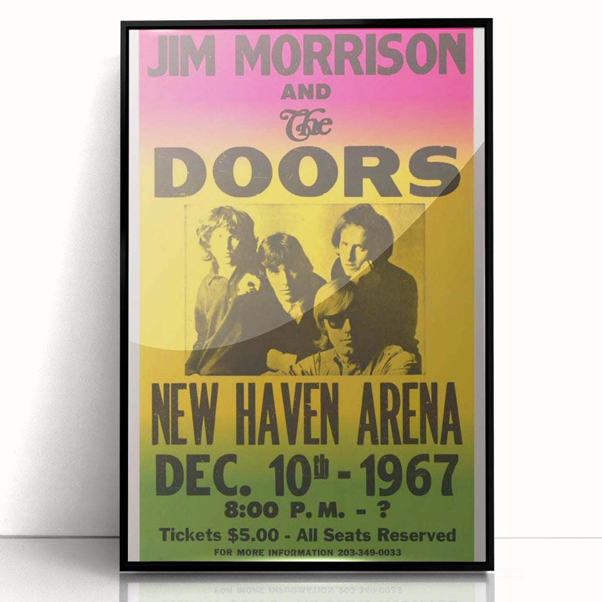 The Doors 1967 New Haven Arena Poster - Vintage Concert Art