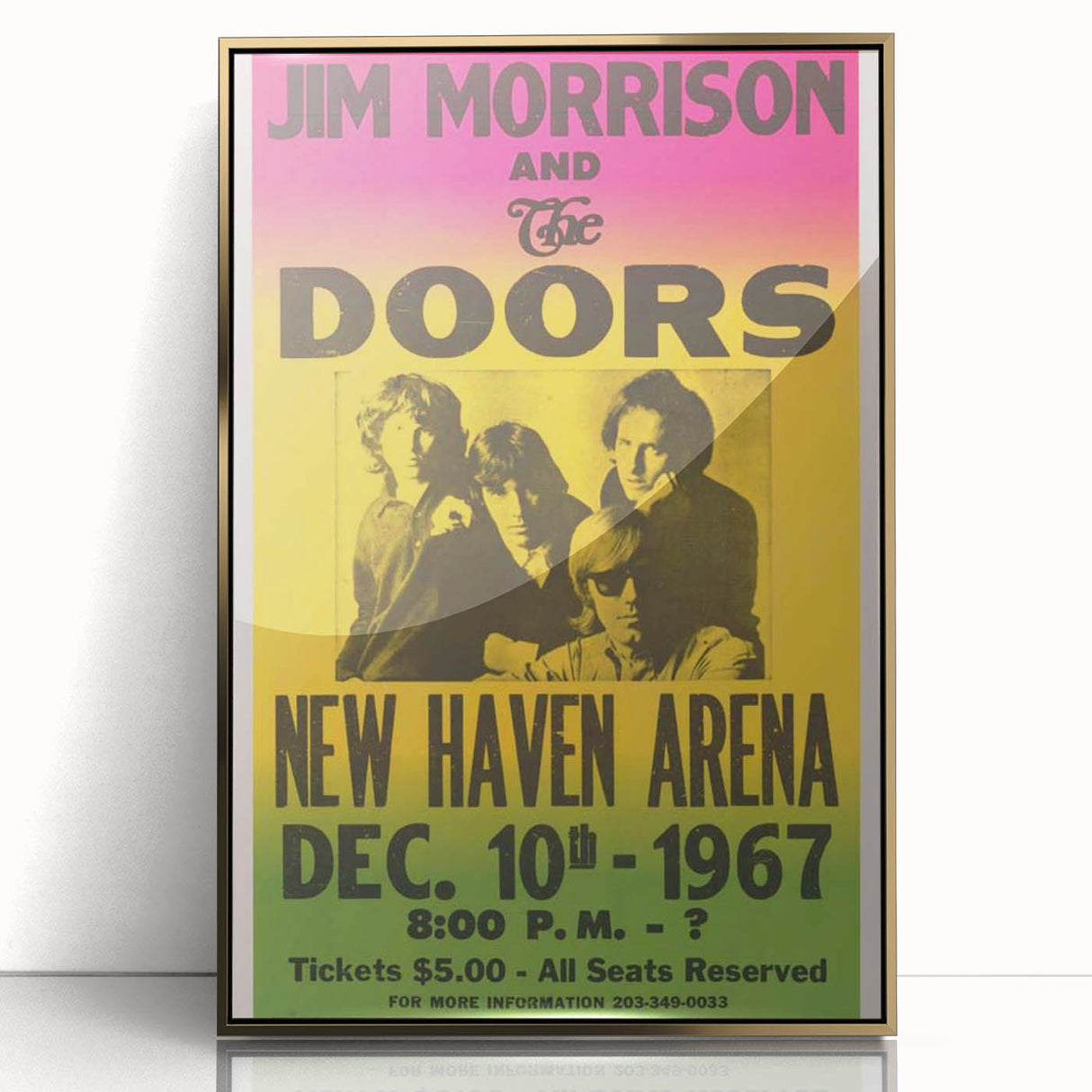 The Doors 1967 New Haven Arena Poster - Vintage Concert Art