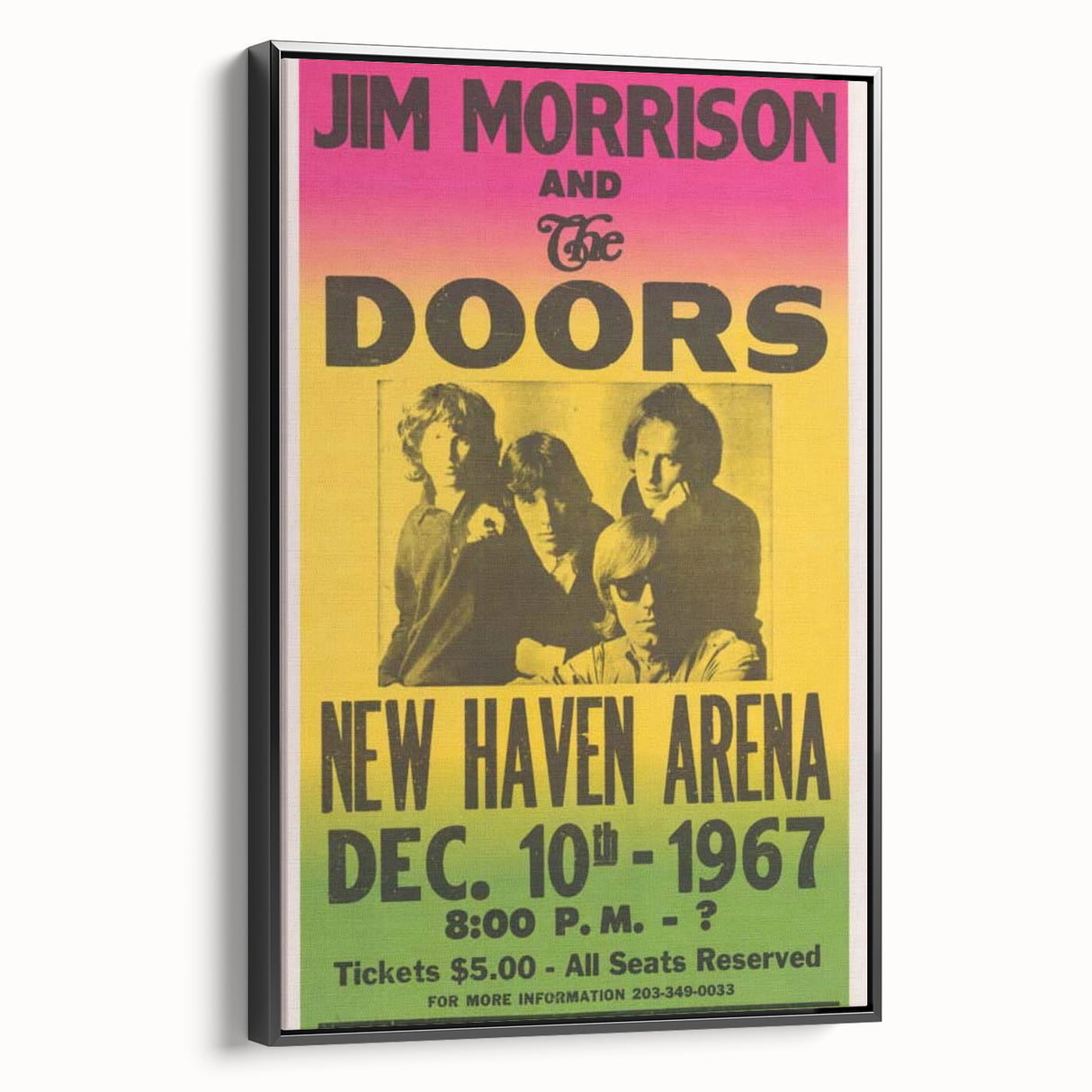 The Doors 1967 New Haven Arena Poster - Vintage Concert Art