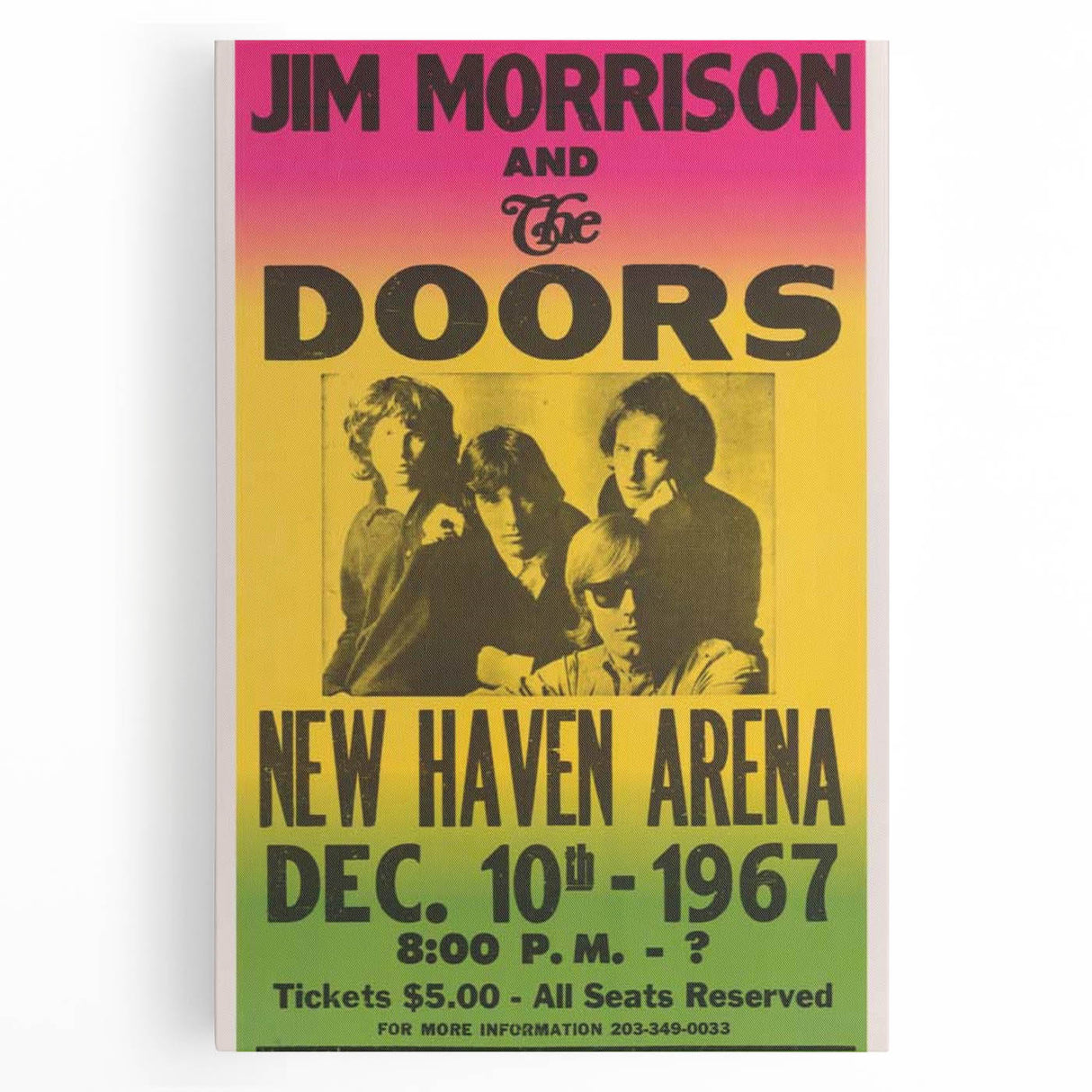 The Doors 1967 New Haven Arena Poster - Vintage Concert Art