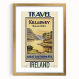 Retro Killarney Travel Poster - Vintage Ireland Landscape Wall Art