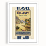 Retro Killarney Travel Poster - Vintage Ireland Landscape Wall Art