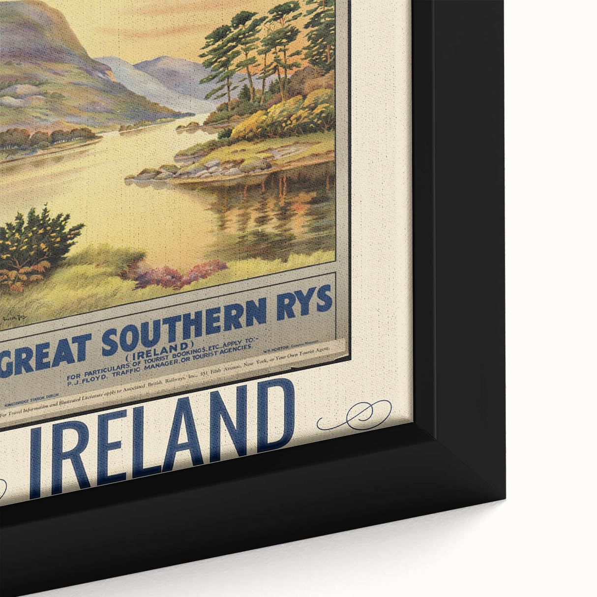 Retro Killarney Travel Poster - Vintage Ireland Landscape Wall Art