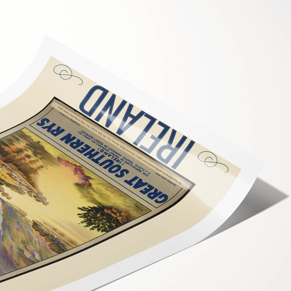 Retro Killarney Travel Poster - Vintage Ireland Landscape Wall Art
