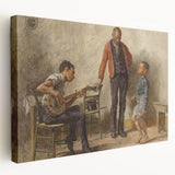 The Dancing Lesson Realism Art Print - Thomas Eakins Classic Canvas Decor