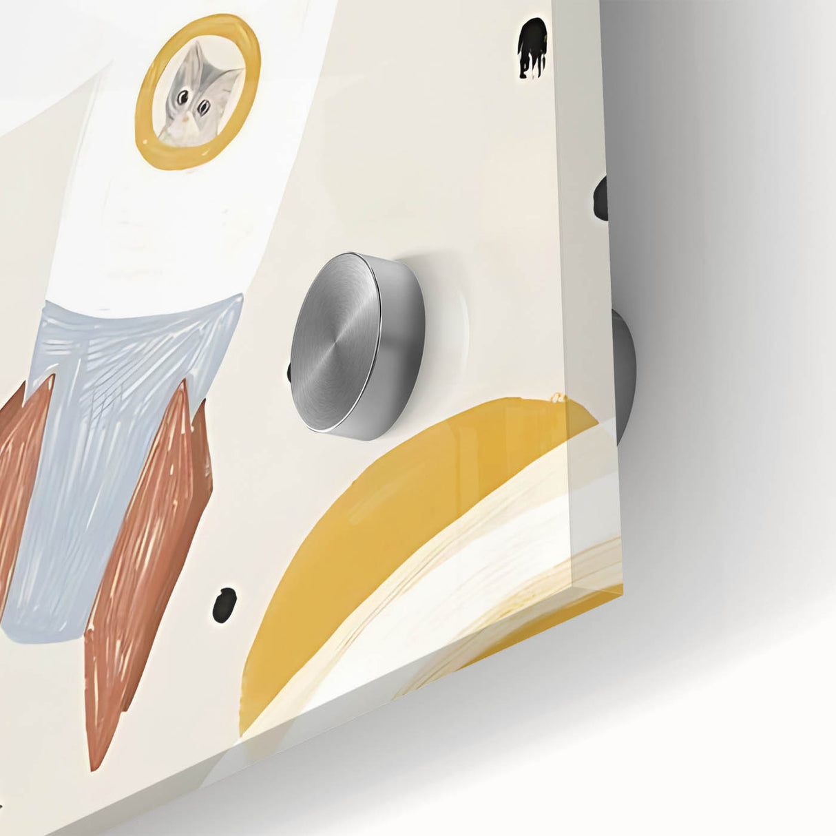 Playroom Wall Art - Space Rocket Kids Room Art for Boys