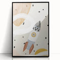 Playroom Wall Art - Space Rocket Kids Room Art for Boys