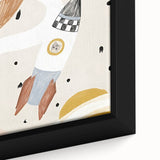 Playroom Wall Art - Space Rocket Kids Room Art for Boys