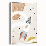 Playroom Wall Art - Space Rocket Kids Room Art for Boys