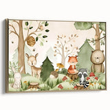 Woodland Animals Nursery Wall Art - Kids Room Prints & Decor