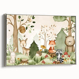 Woodland Animals Nursery Wall Art - Kids Room Prints & Decor