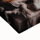 Large art featuring a black and white landscape painting on stretched canvas, ideal for bedroom wall decor.