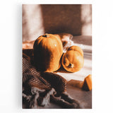 Black and white abstract depiction of fall trees on a large stretched canvas, suitable for kitchen art.