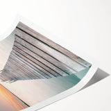 Extra large wall art featuring line art flowers in monochrome, printed on rolled canvas.