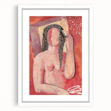 Modern Wall Art - Abstract Grooming Portrait in Warm Minimalist Style