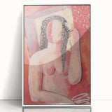 Modern Wall Art - Abstract Grooming Portrait in Warm Minimalist Style