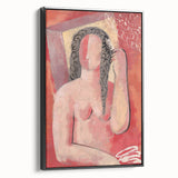 Modern Wall Art - Abstract Grooming Portrait in Warm Minimalist Style