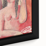 Modern Wall Art - Abstract Grooming Portrait in Warm Minimalist Style