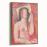 Modern Wall Art - Abstract Grooming Portrait in Warm Minimalist Style