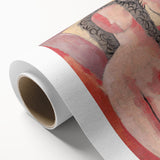 Modern Wall Art - Abstract Grooming Portrait in Warm Minimalist Style