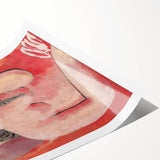 Modern Wall Art - Abstract Grooming Portrait in Warm Minimalist Style