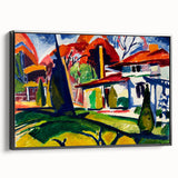 Modern Wall Art of Colorful Abstract Architecture - Bold Contemporary Style