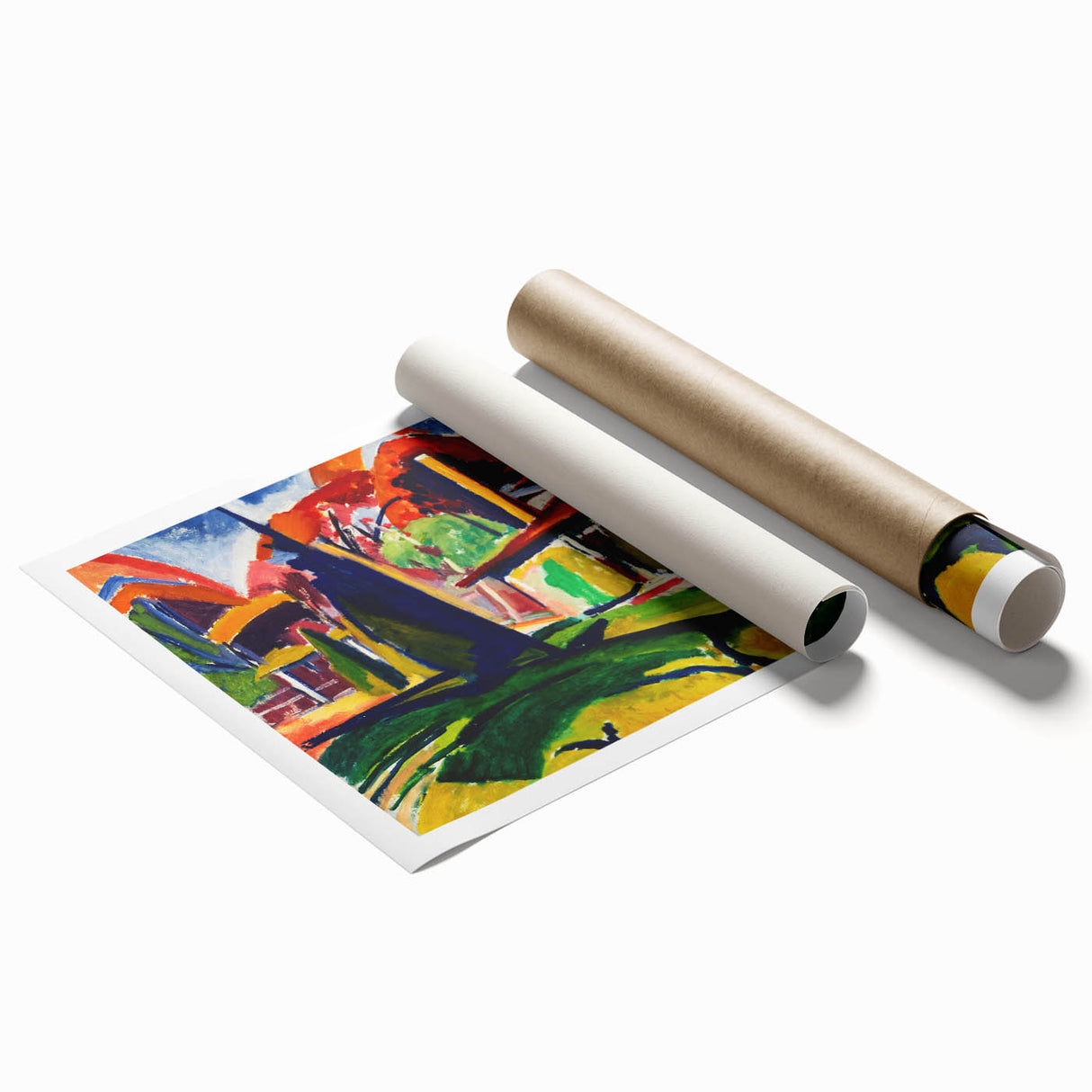Modern Wall Art of Colorful Abstract Architecture - Bold Contemporary Style