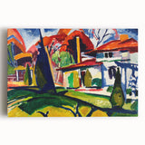 Modern Wall Art of Colorful Abstract Architecture - Bold Contemporary Style