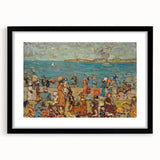 Modern Wall Art of Vibrant Beach Scene - Abstract Coastal Design