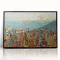 Modern Wall Art of Vibrant Beach Scene - Abstract Coastal Design