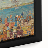 Modern Wall Art of Vibrant Beach Scene - Abstract Coastal Design