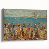 Modern Wall Art of Vibrant Beach Scene - Abstract Coastal Design