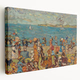 Modern Wall Art of Vibrant Beach Scene - Abstract Coastal Design