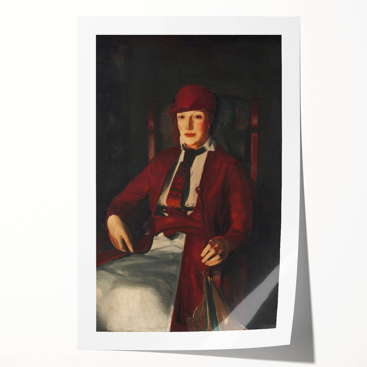 Modern Wall Art - Portrait of Mrs. Chester Dale in Rich Impressionist Style