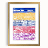 Modern Wall Art - Abstract Old City in Vibrant Geometric Patterns