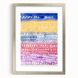 Modern Wall Art - Abstract Old City in Vibrant Geometric Patterns