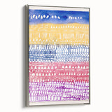 Modern Wall Art - Abstract Old City in Vibrant Geometric Patterns